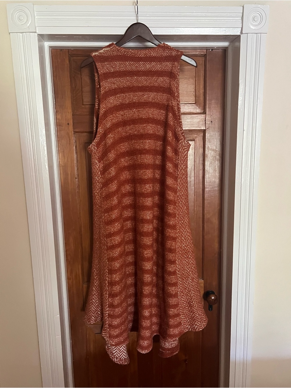 Free People Rust Striped Asymmetrical Sleeveless Knit 🧶 - Picture 2 of 2